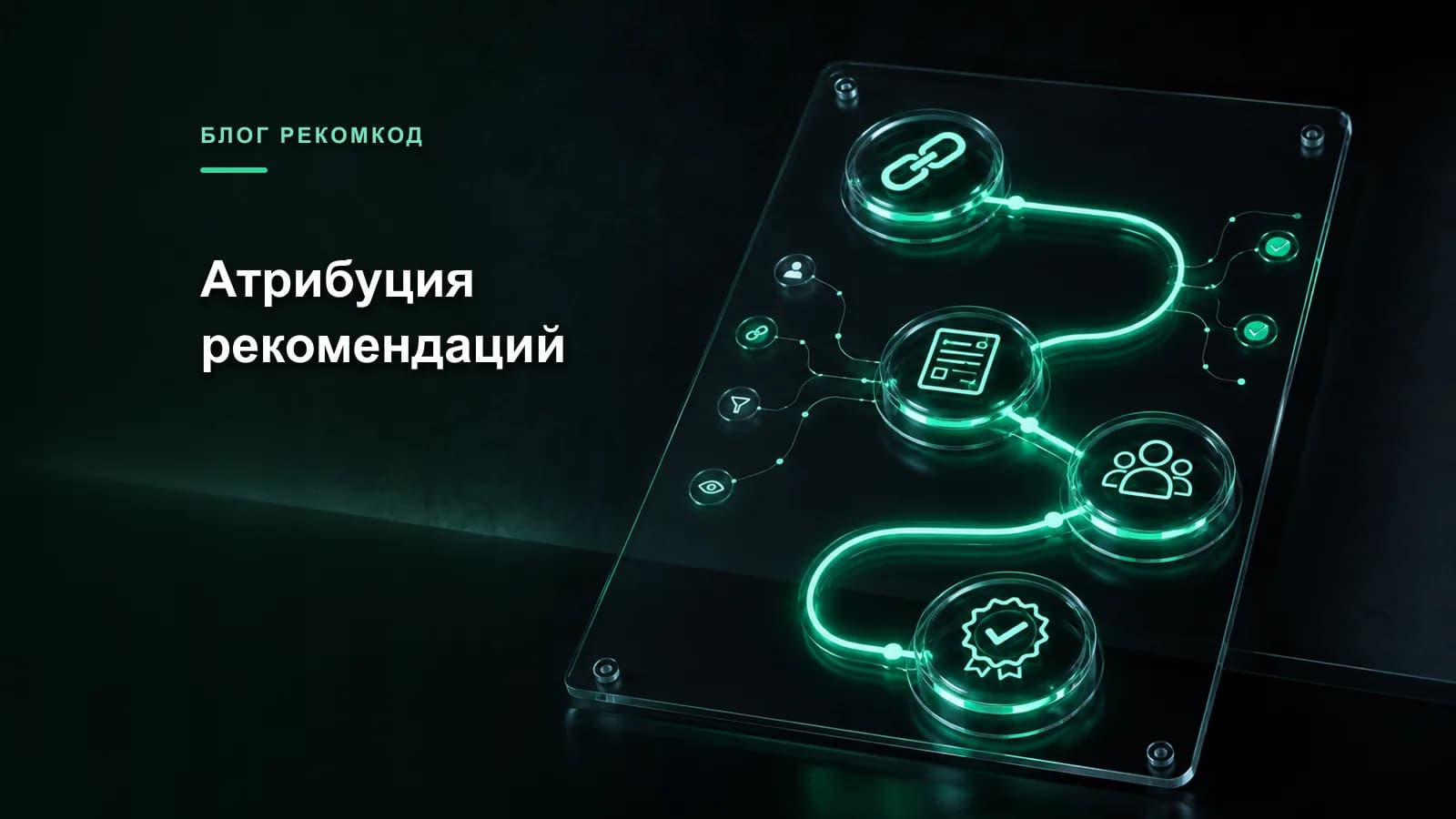 Схема атрибуции рекомендации от ссылки до сделки
